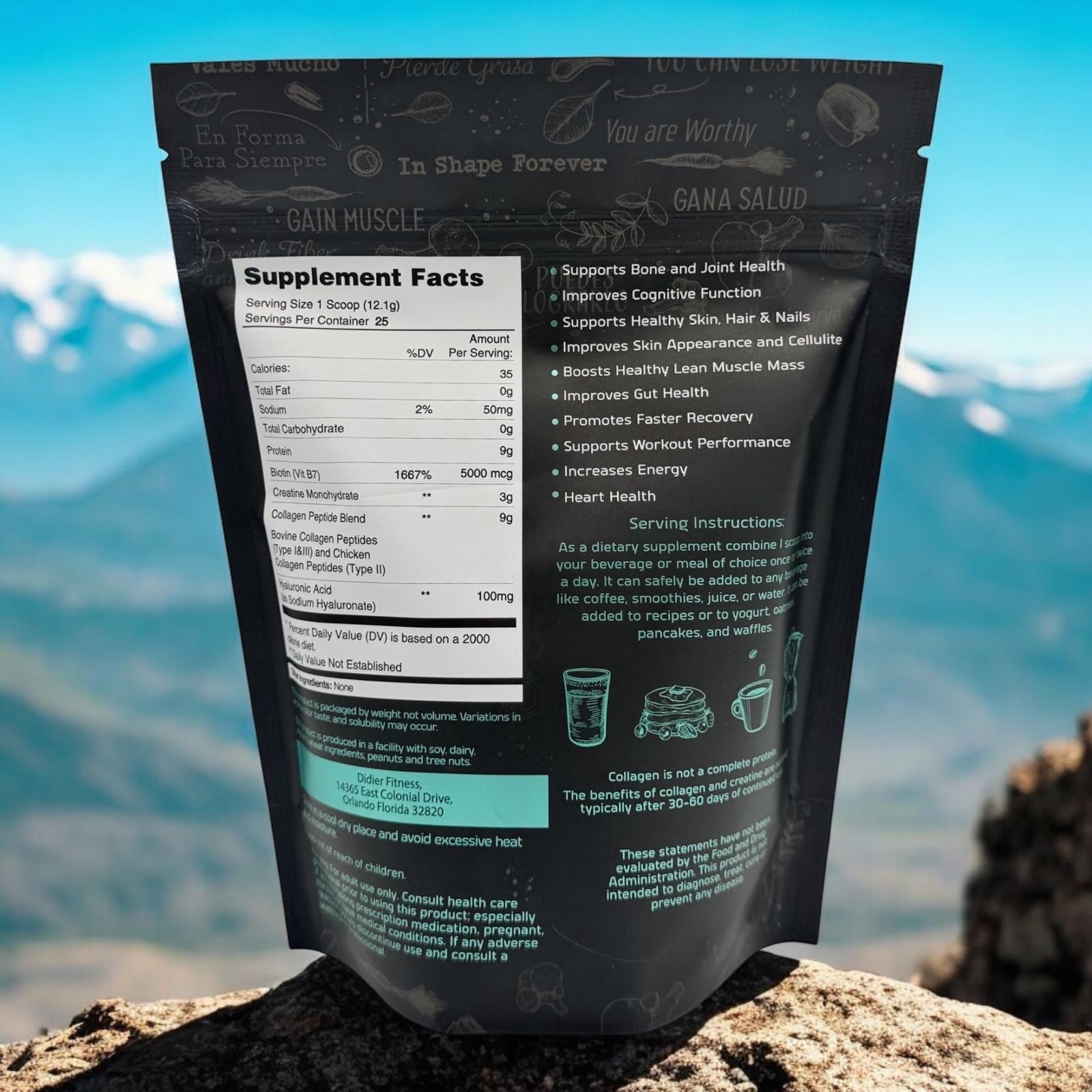Reset Hydrolized Collagen + Creatine Monohydrate+ Biotin + Hyaluronic Acid+Vitamin C
