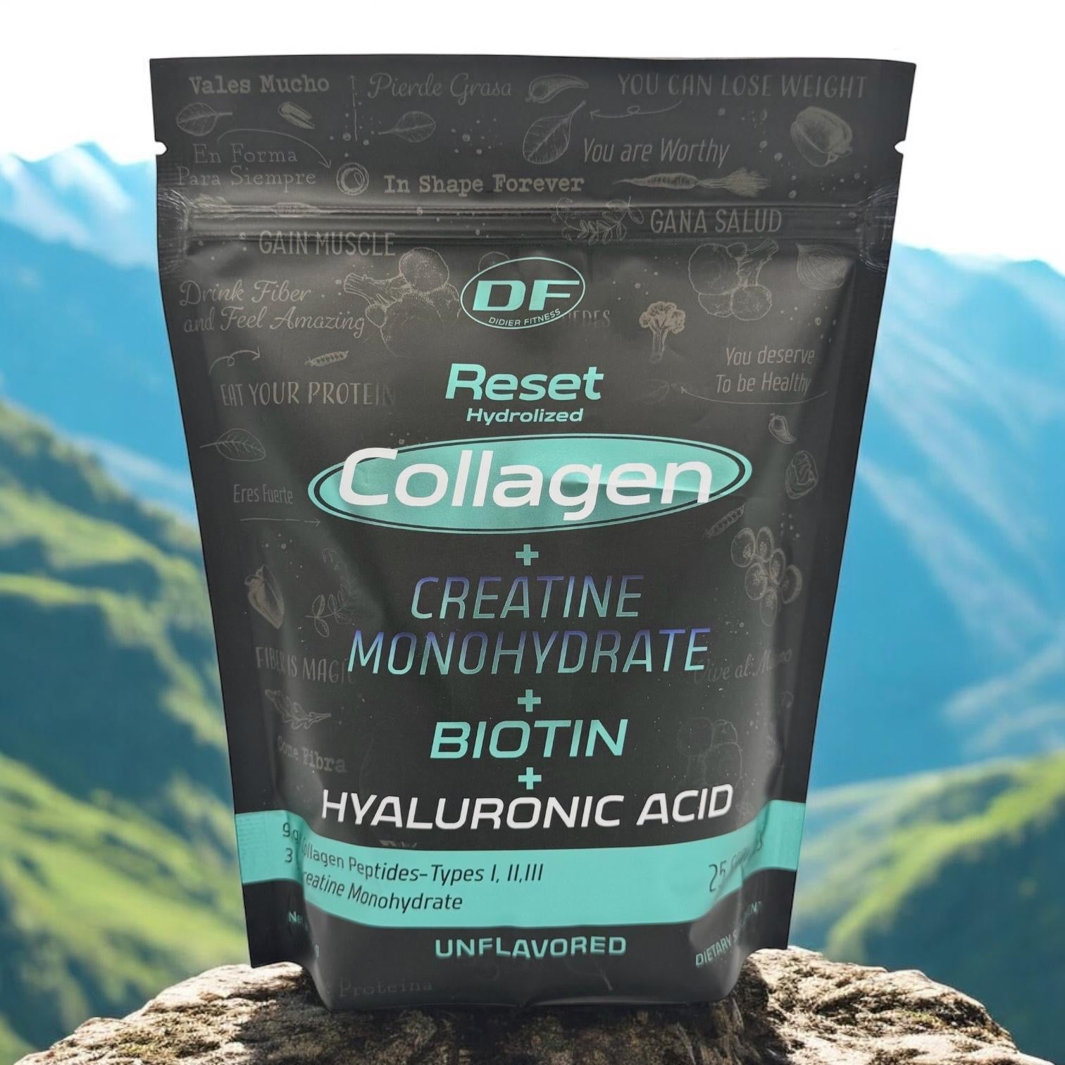 Reset Hydrolized Collagen + Creatine Monohydrate+ Biotin + Hyaluronic Acid+Vitamin C